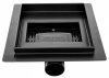 AQUALINE Odpływ podłogowy kratka czarna 20x20 2w1 pod płytkę K2BK200